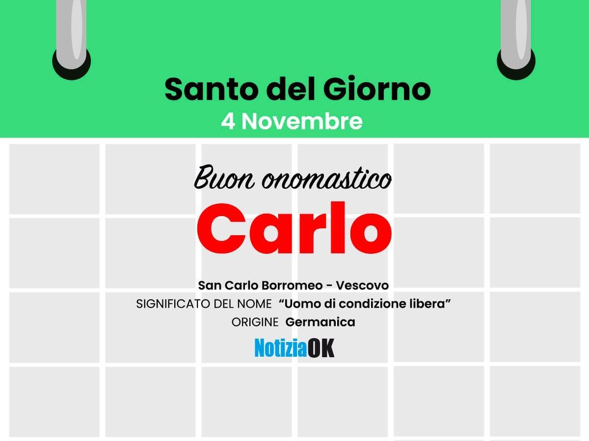 Onomastico: il Santo del giorno è San Carlo - 