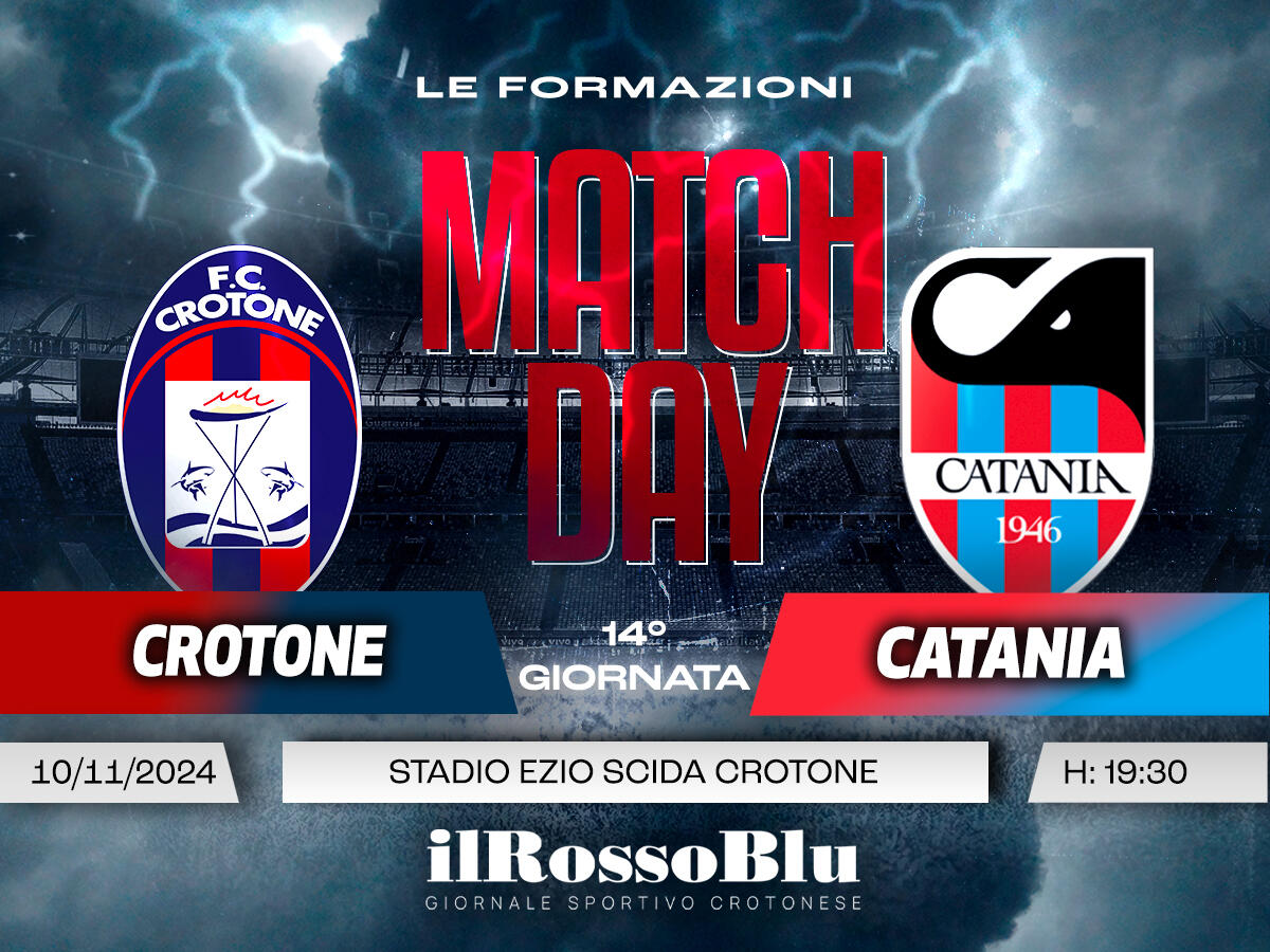 #CrotoneCatania | Le Formazioni - Squadre in campo con l'undici titolare - 