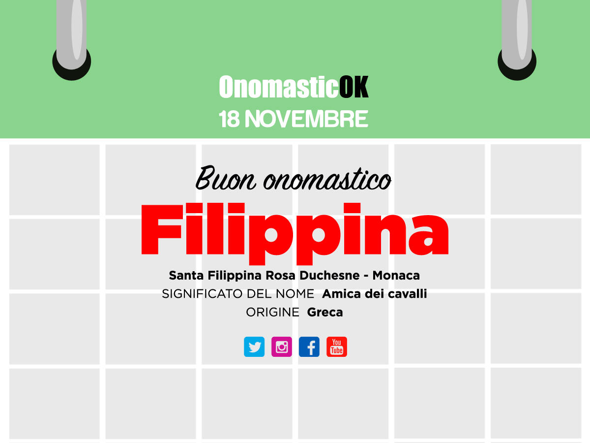 Onomastico: il Santo del giorno è Santa Filippina -