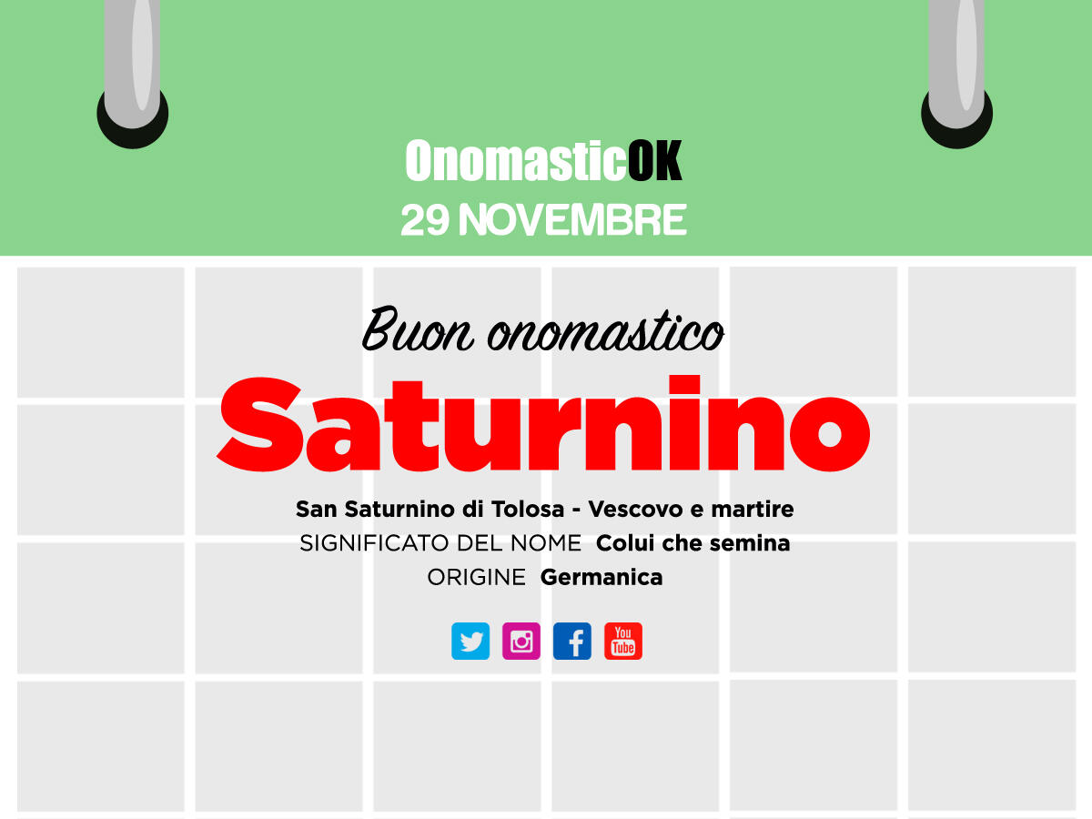 Onomastico: il Santo del giorno è San Saturnino - 