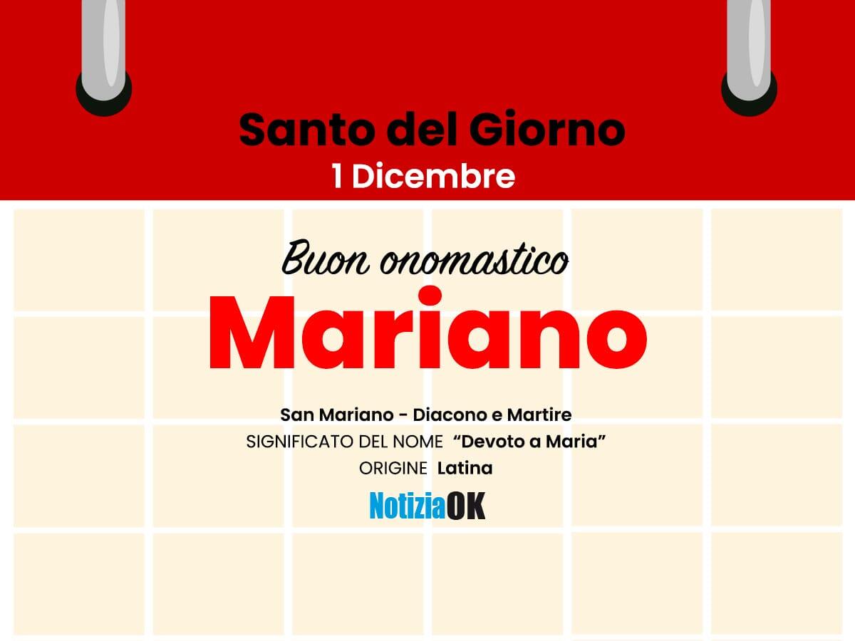 Onomastico: il Santo del giorno è San Mariano - 