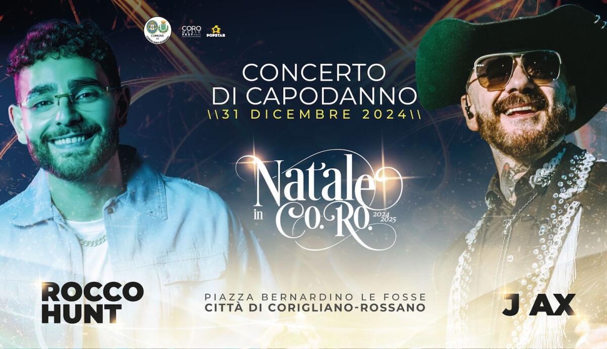 A Corigliano-Rossano si brinda al nuovo anno con Rocco Hunt e J-Ax - 