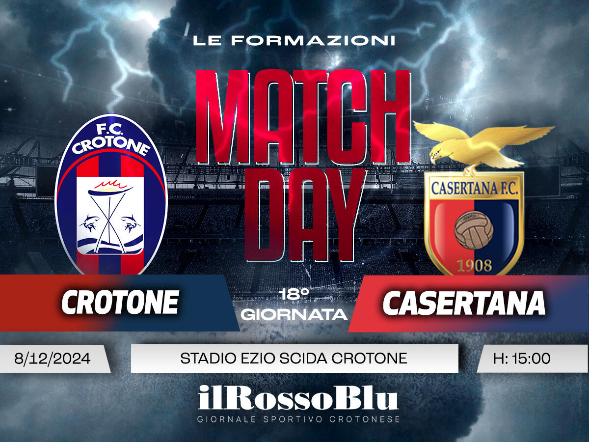 #CrotoneCasertana | Le Formazioni - Novità in difesa per gli Squali - 
