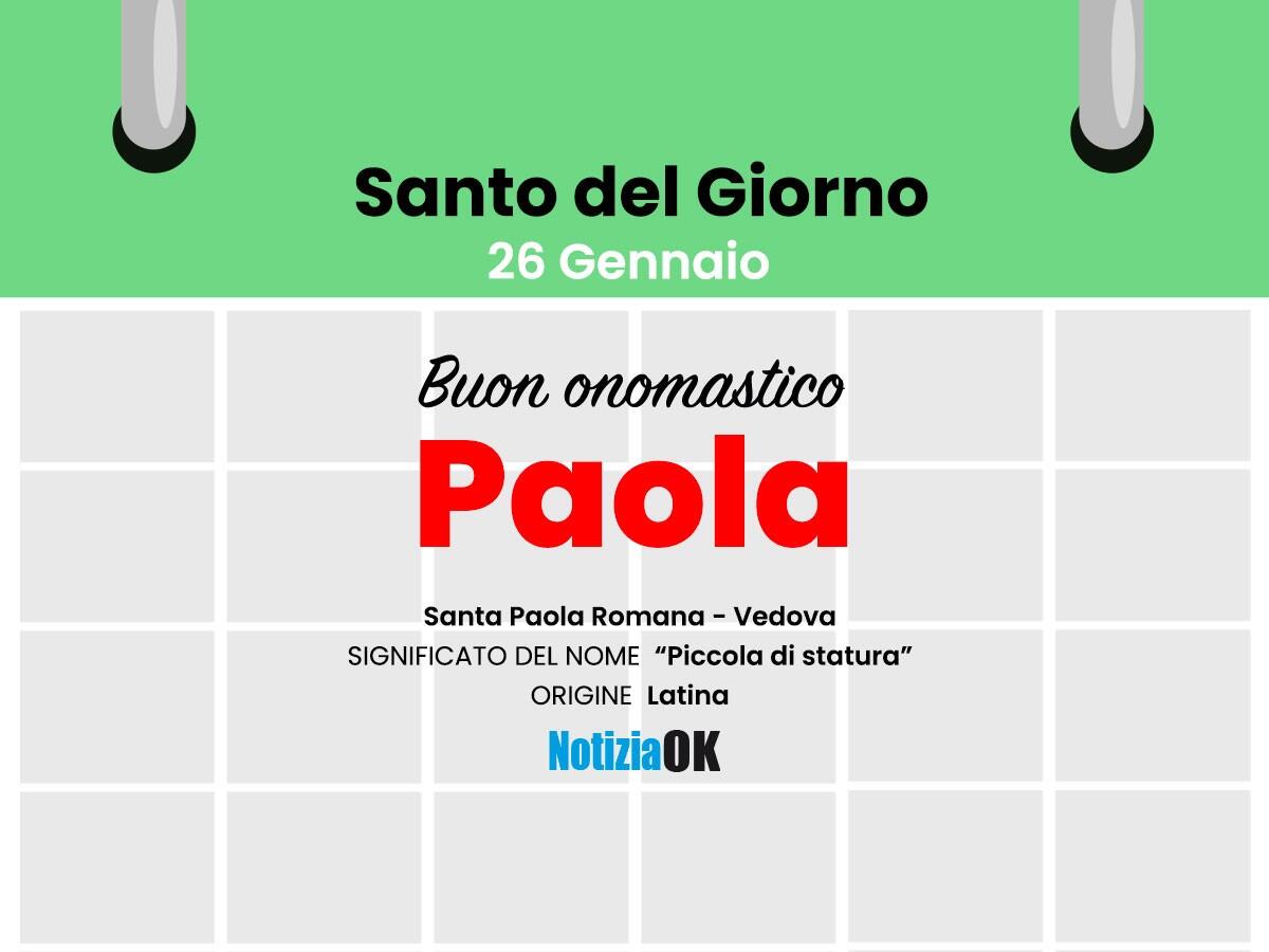 Onomastico: il Santo del giorno è Santa Paola - 