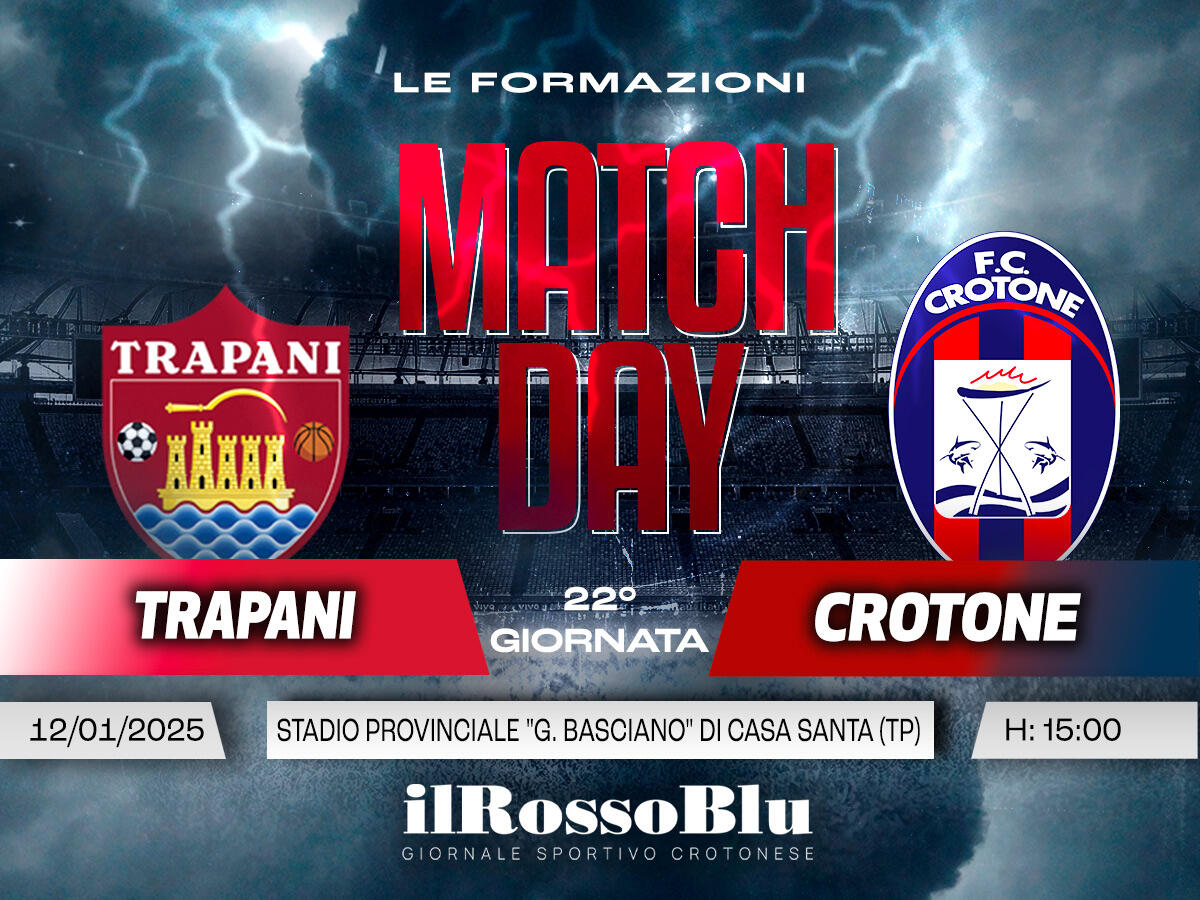 #TrapaniCrotone | Le Formazioni - Due novità ed un gran ritorno tra i titolari - 