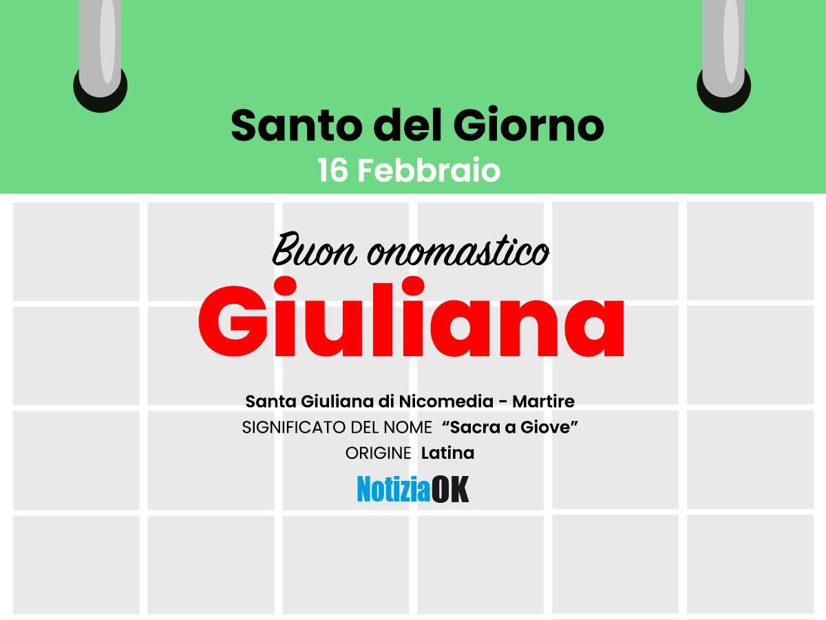 Onomastico: il Santo del giorno è Santa Giuliana - 