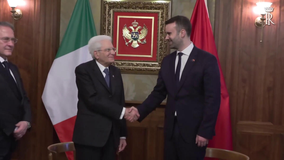 Montenegro, Mattarella incontra il primo ministro Spajic -