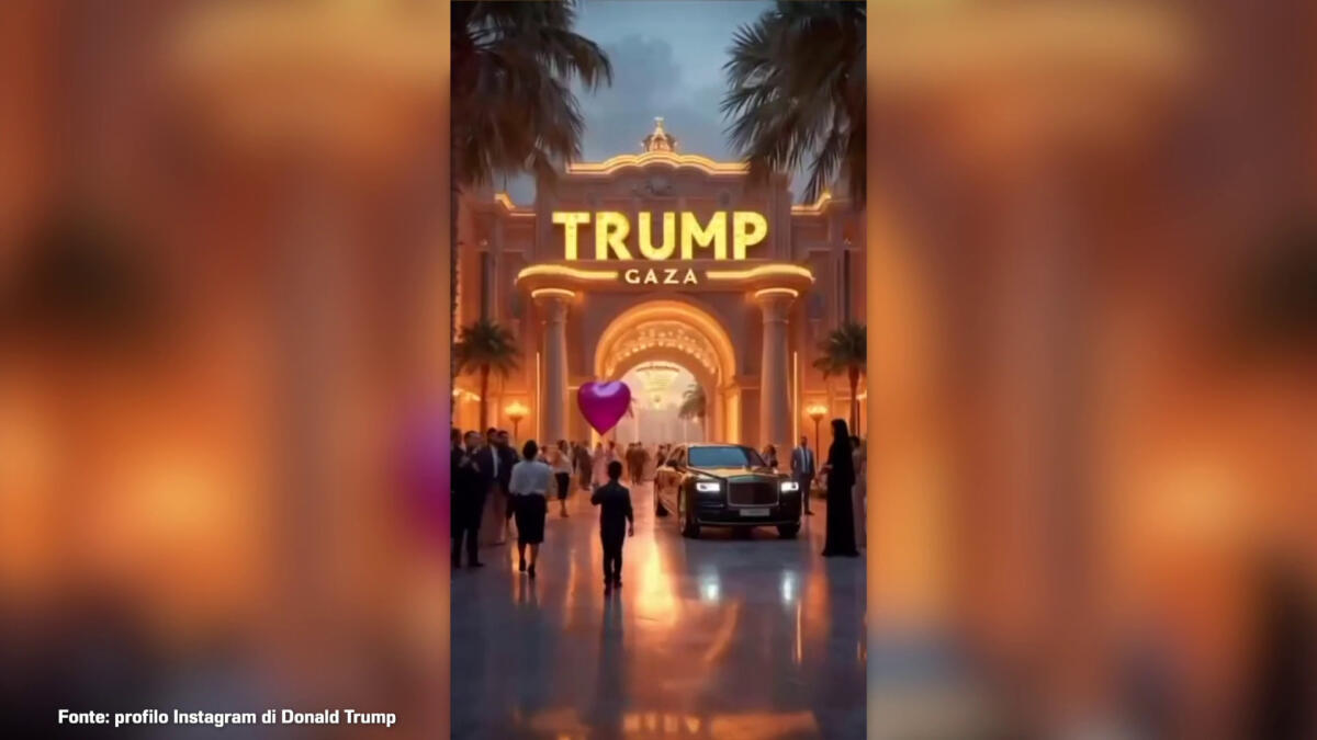 Il surreale video di Trump con l'IA sul futuro di Gaza - 