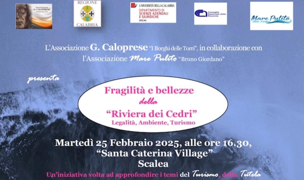 Scalea - L'associazione Caloprese e Mare Pulito B.Giordano annunciano l' iniziativa “fragilità e bellezze della Riviera dei cedri” -