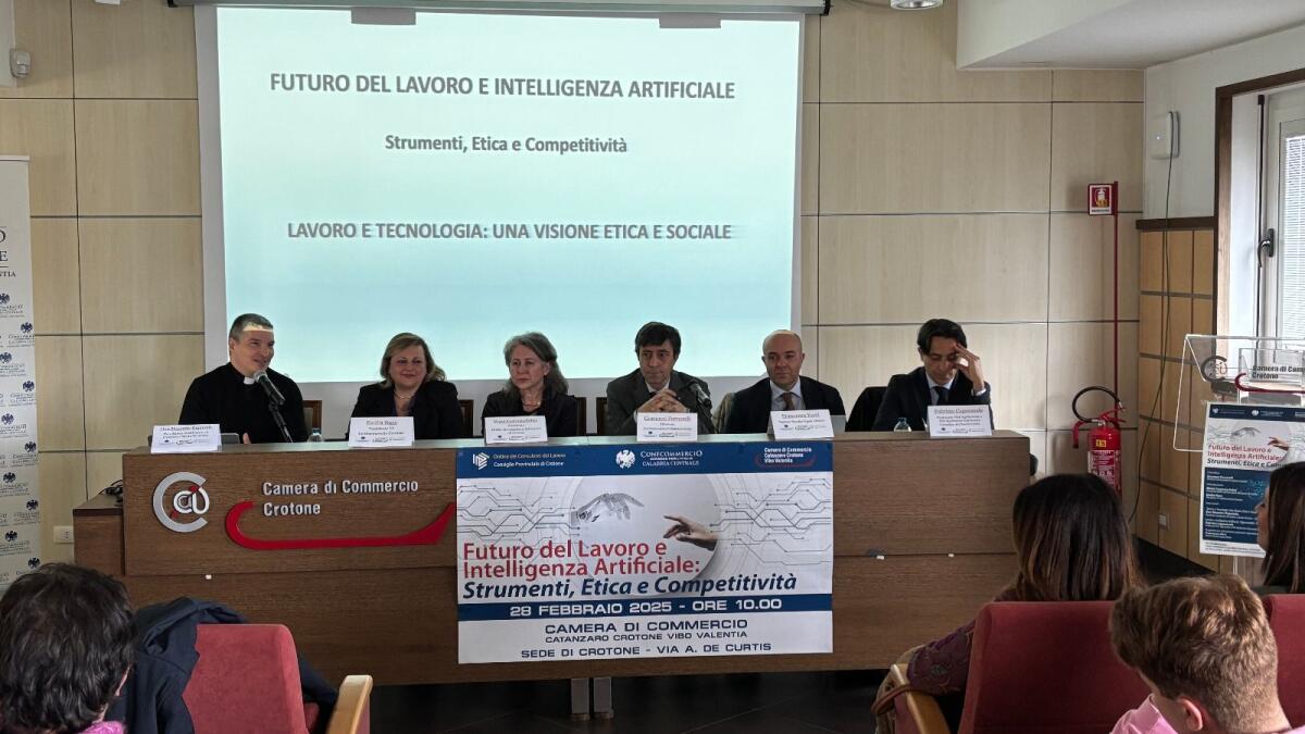 Crotone - Il mondo del lavoro cambia con l'IA, la sfida è tutta per gli uomini. - 