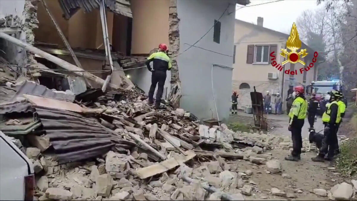 Crolla canonica nel Bolognese, le immagini -