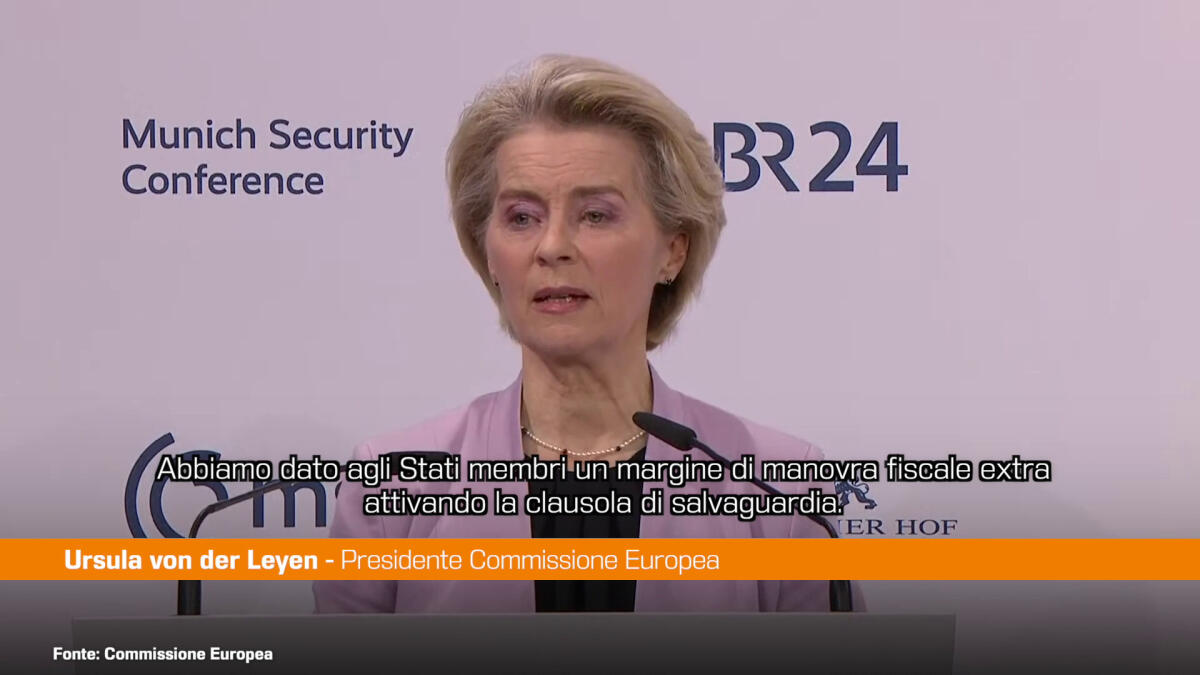 Ue, Von der Leyen "Più flessibilità per gli investimenti nella difesa" -