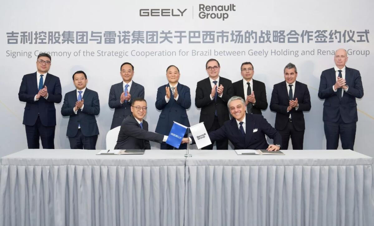 Accordo Renault-Geely Holding per collaborazione in Brasile - 