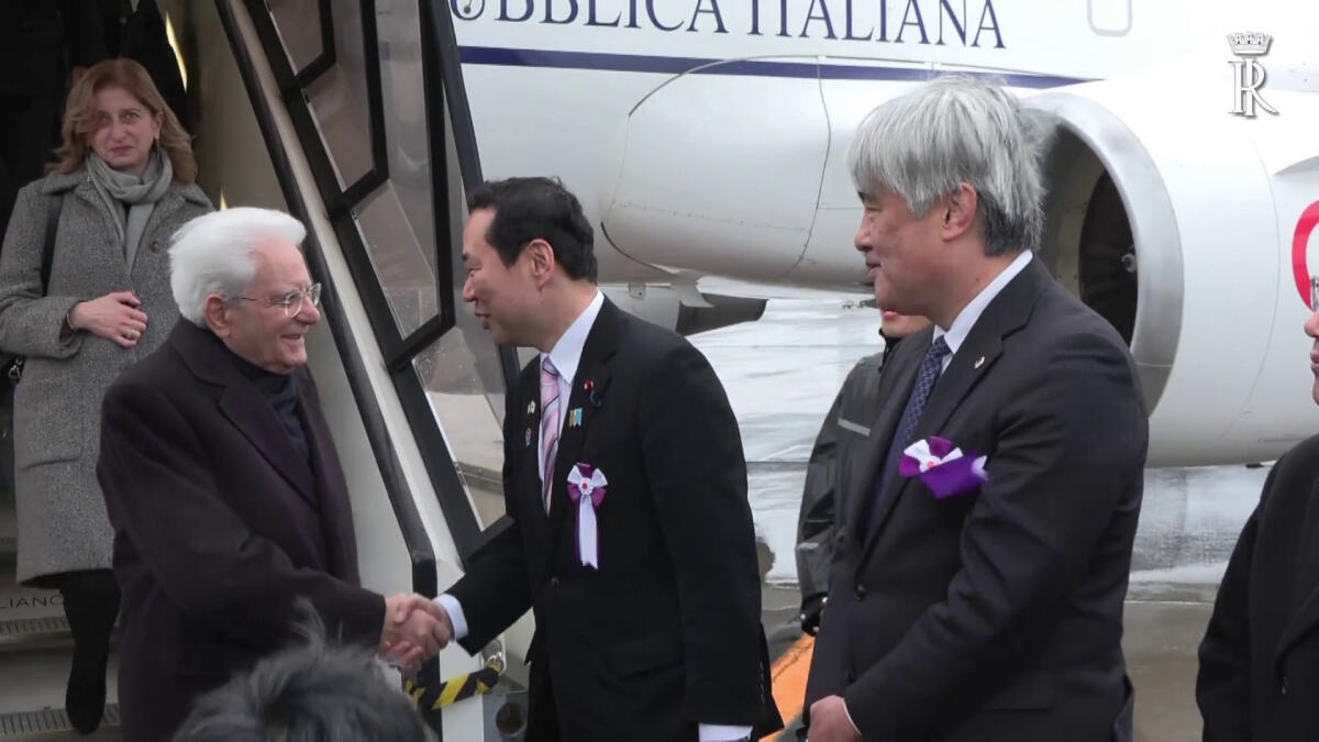 Mattarella in visita ufficiale in Giappone, l'atterraggio a Tokyo - 