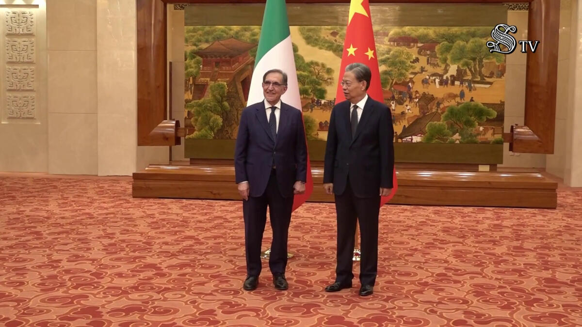 Cina, La Russa incontra presidente Comitato Permanente Assemblea -