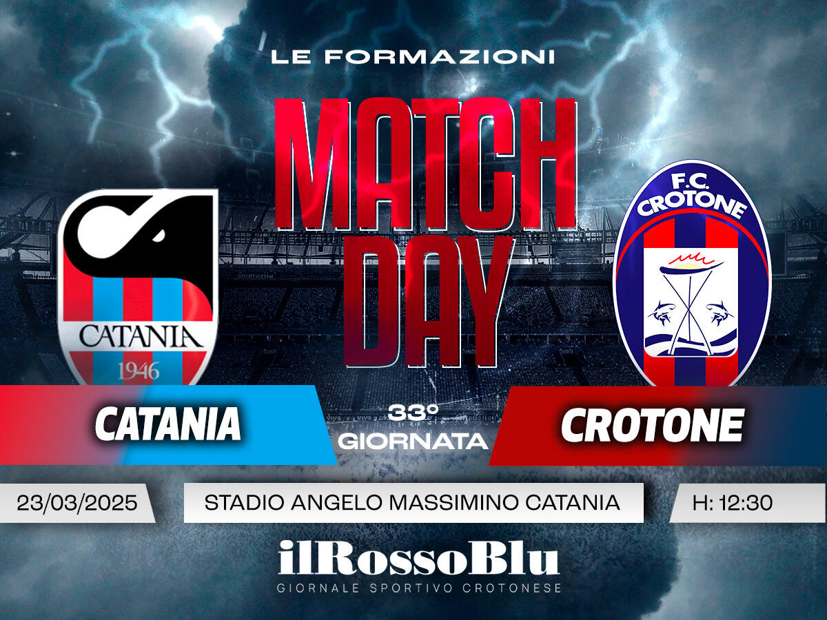 #CataniaCrotone | Le Formazioni - Due novità in difesa per i rossoblù - 