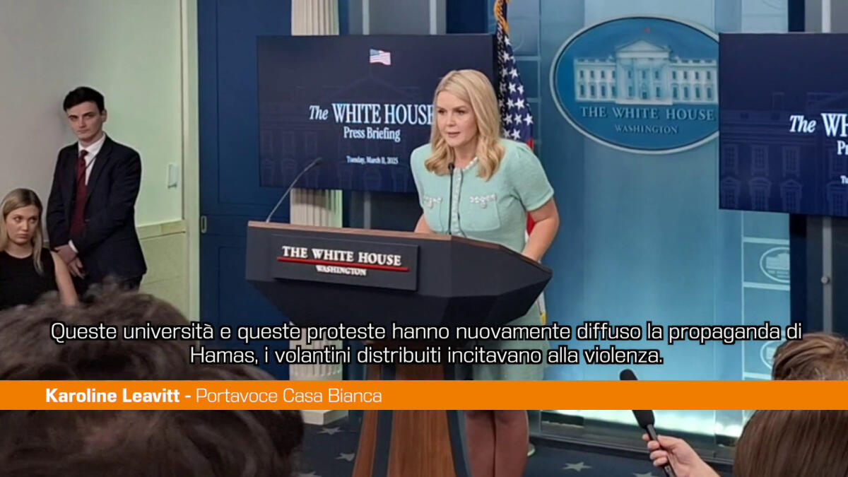 Usa, Leavitt "Proteste università diffondono propaganda di Hamas" - 