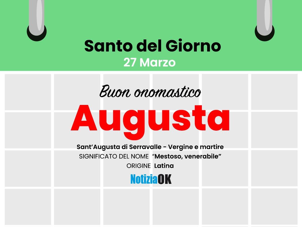 Oggi la Chiesa celebra la memoria di Santa Augusta - 