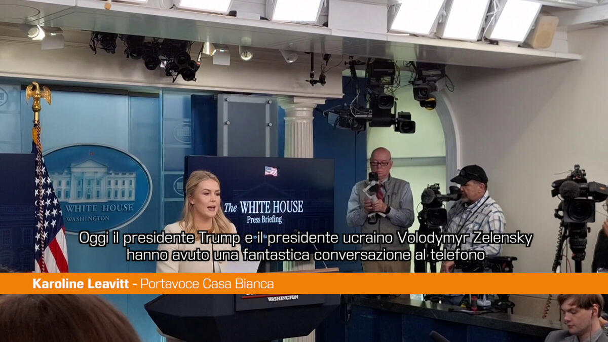 Ucraina, Leavitt "Zelensky ha ringraziato Trump per il sostegno" - 