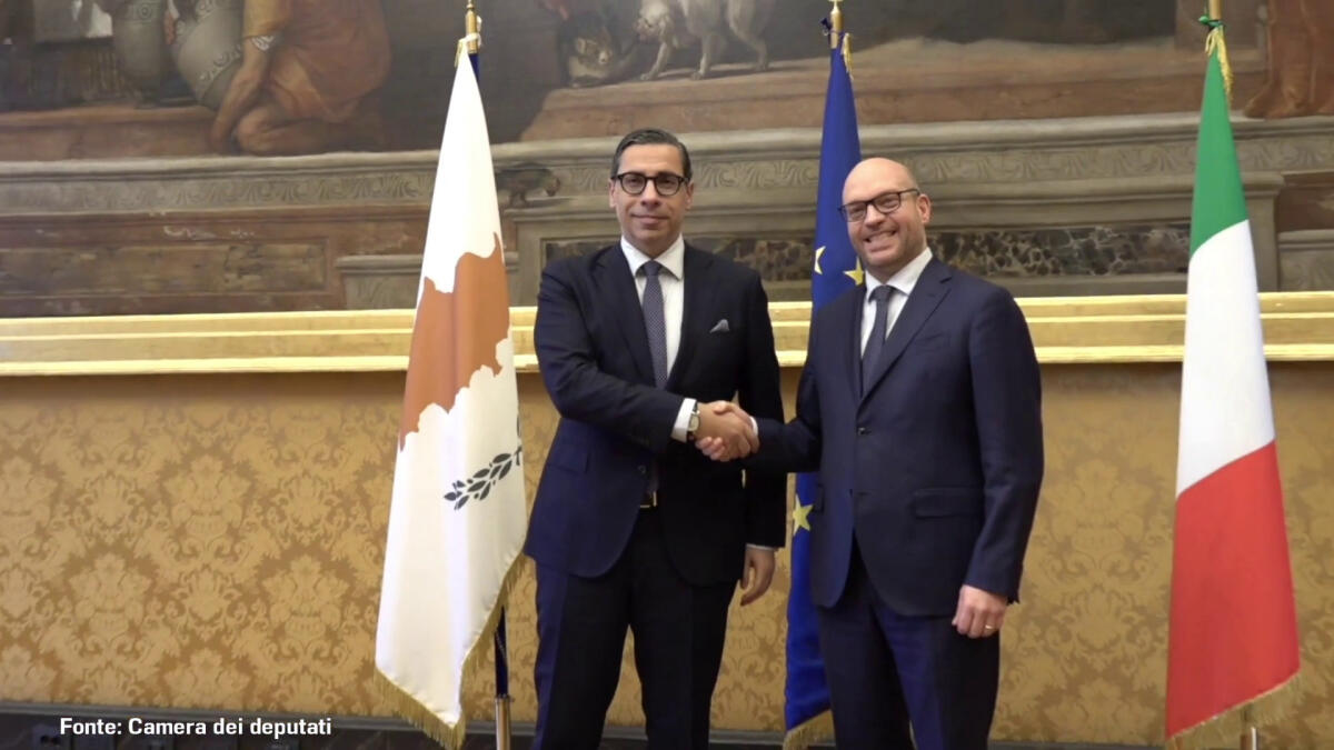 Camera, Fontana incontra il ministro degli Esteri cipriota Kombos -