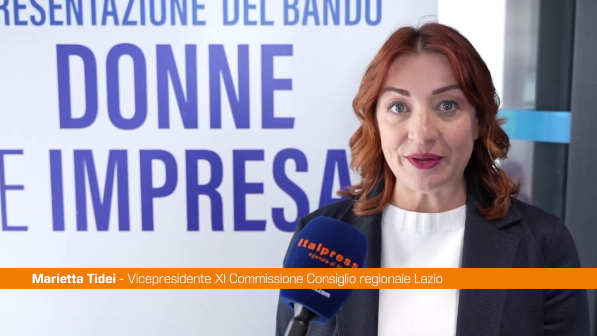Bando Donne e Impresa nel Lazio, Tidei "Auspico grande partecipazione" -