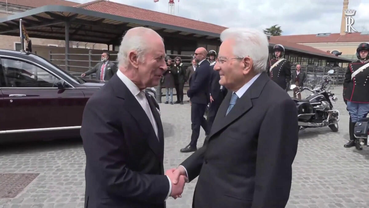 Mattarella e re Carlo III al complesso architettonico Testaccio -