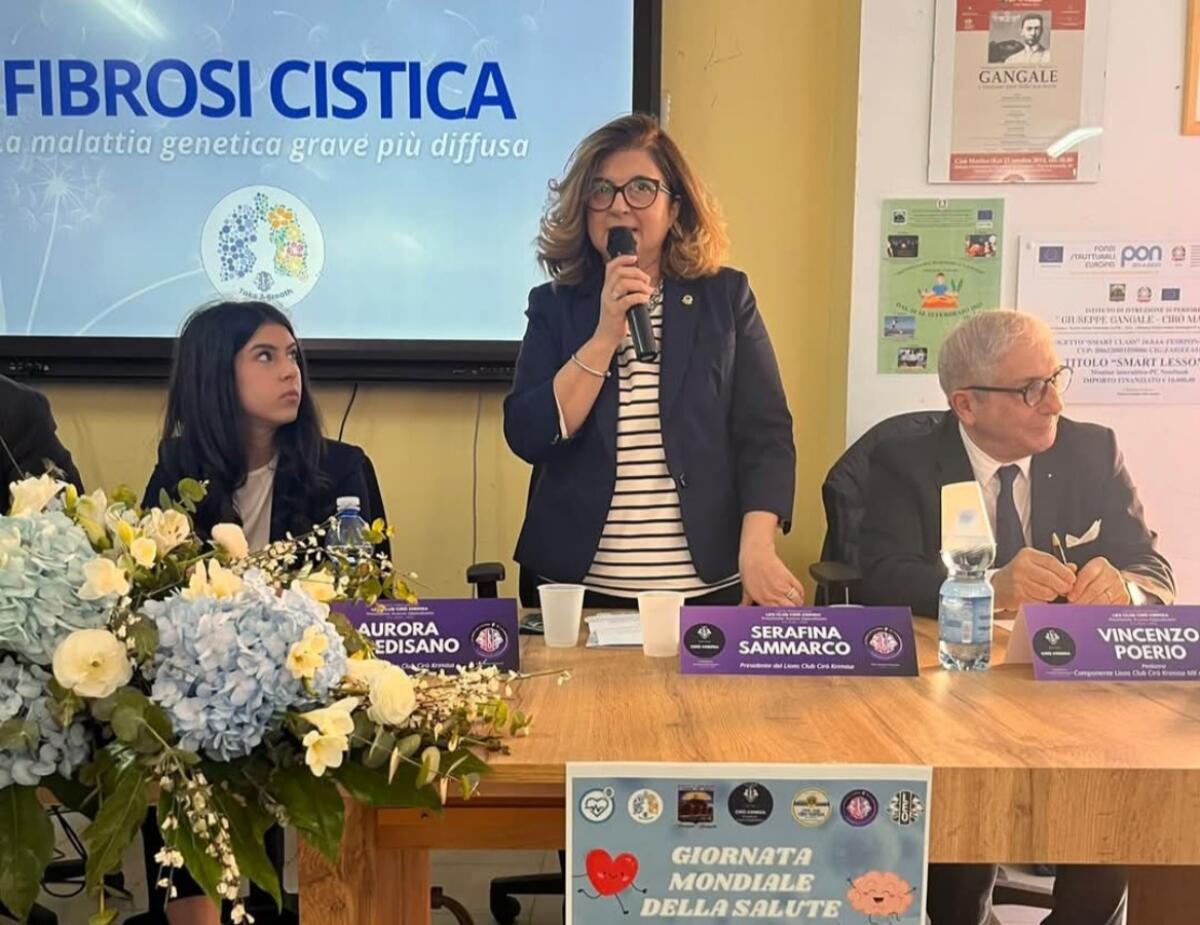 Giornata Mondiale della Salute: all’IIS Gangale di Cirò Marina incontro sulla fibrosi cistica con Lions e Leo Club - 