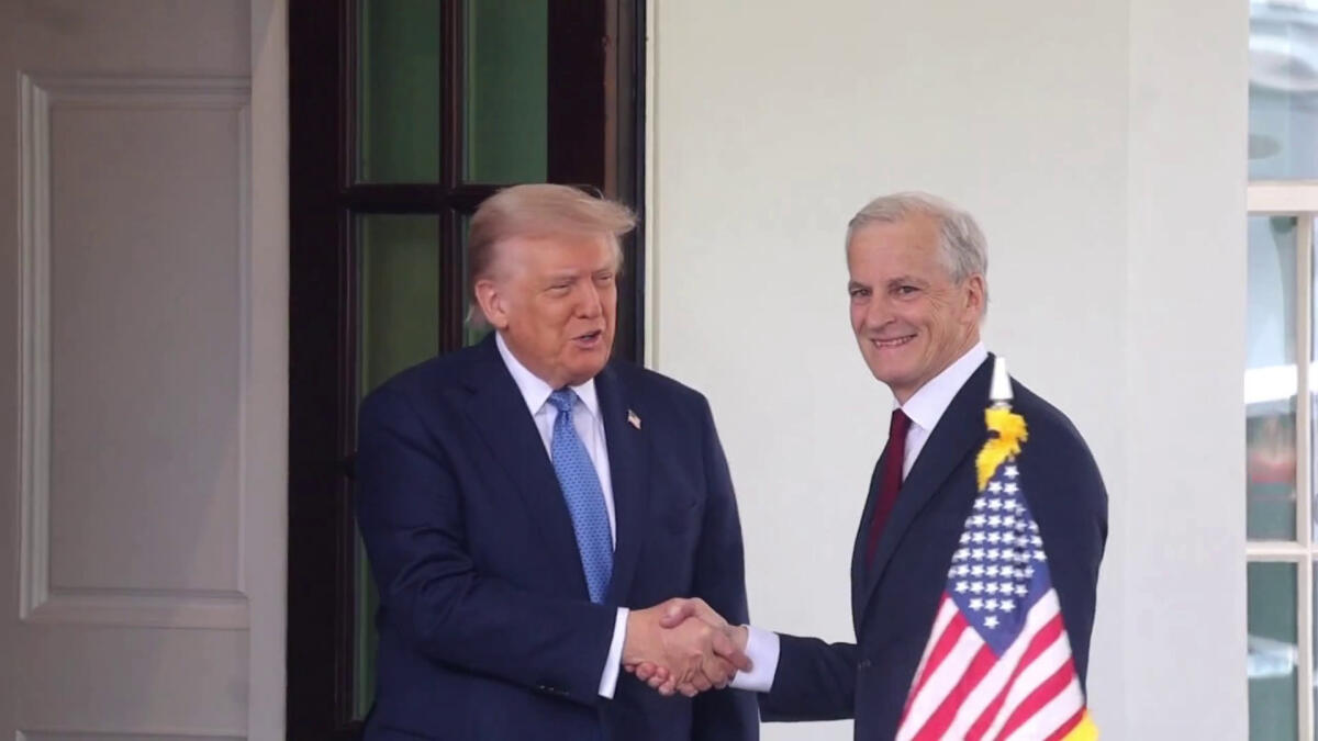 Trump accoglie il primo ministro norvegese Store alla Casa Bianca -