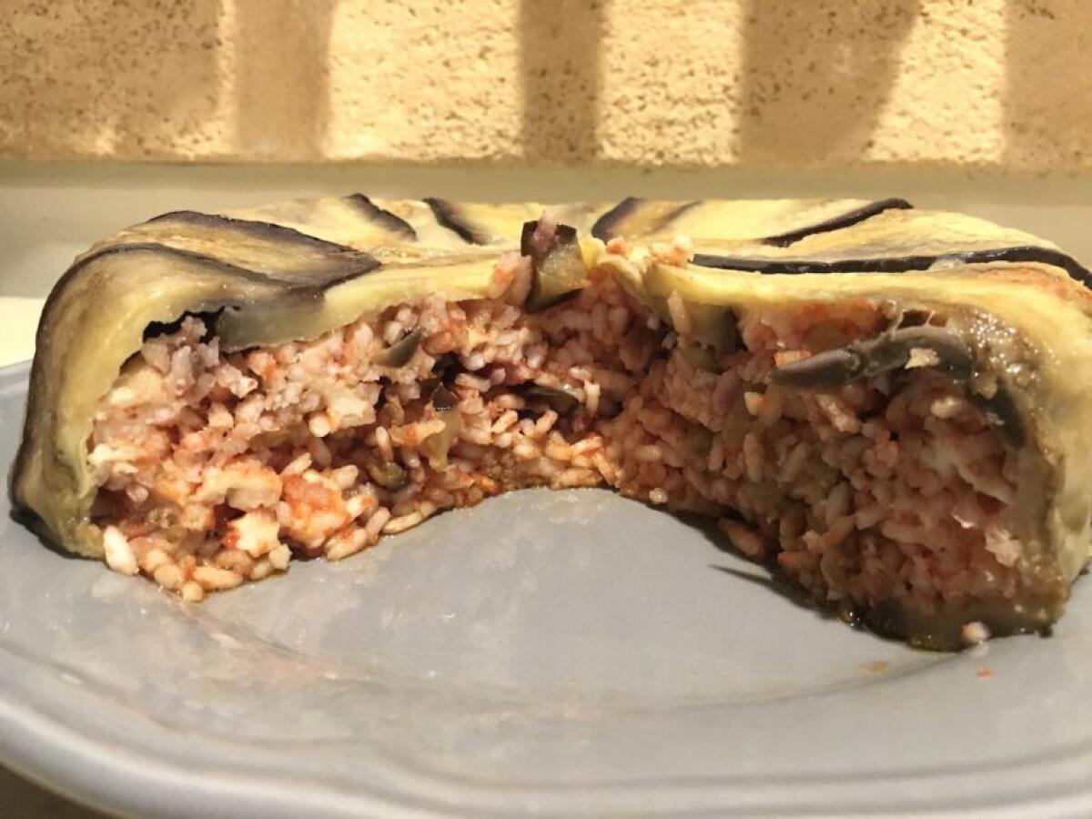 Le Ricette di Patrizia: torta di melanzane e riso per esplosione di gusto - 