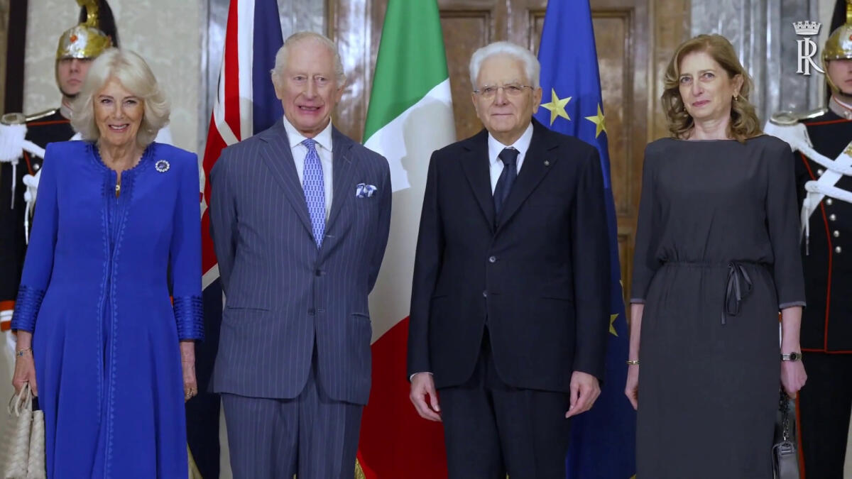 Mattarella riceve al Quirinale i Reali britannici Carlo III e Camilla -