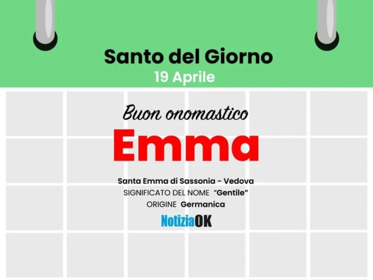 Onomastico: il Santo del giorno è Santa Emma - 