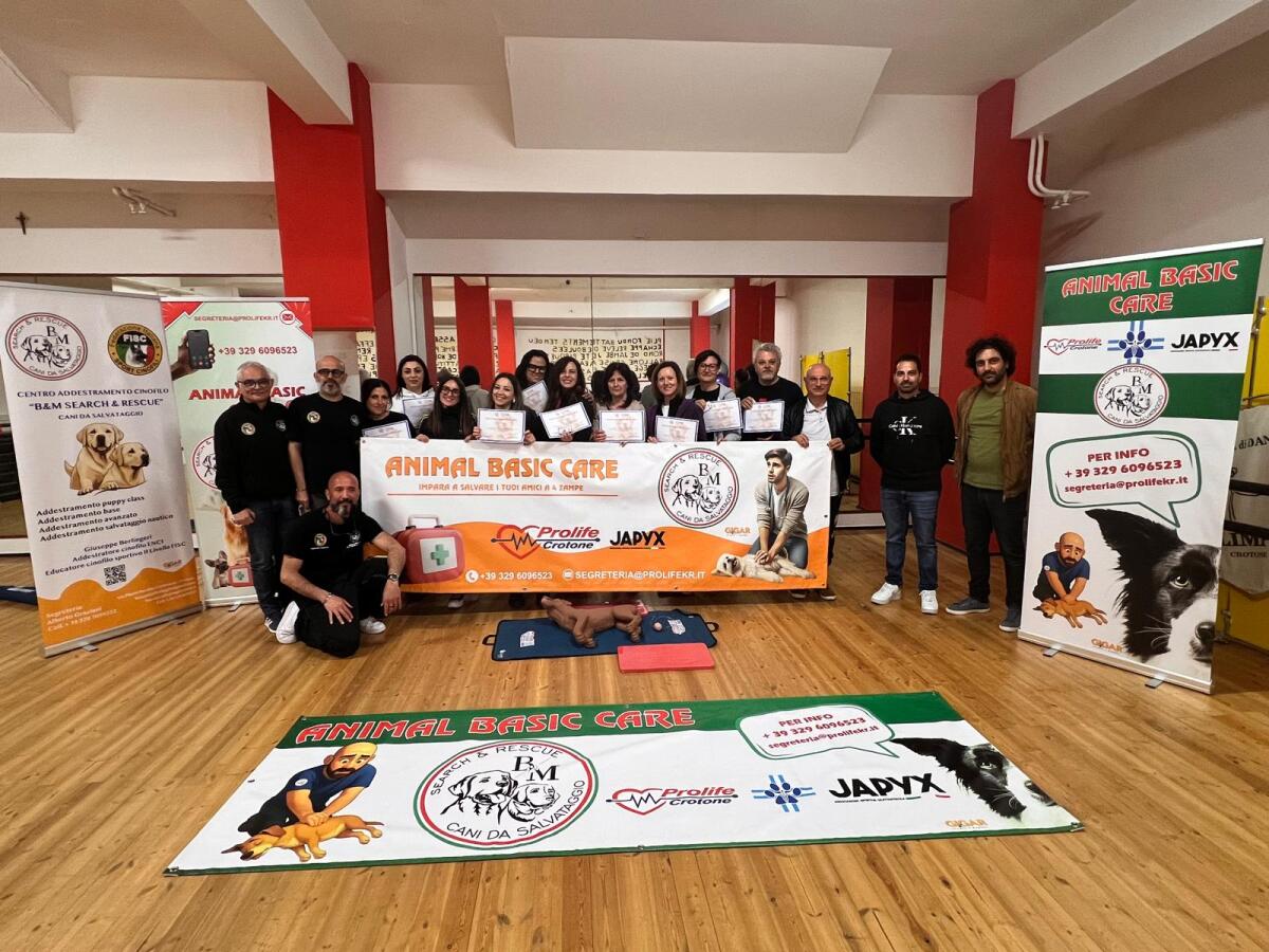 Competenze per salvare la vita ai nostri amici a quattro zampe: a Crotone il corso ABC Animal Basic Care - 