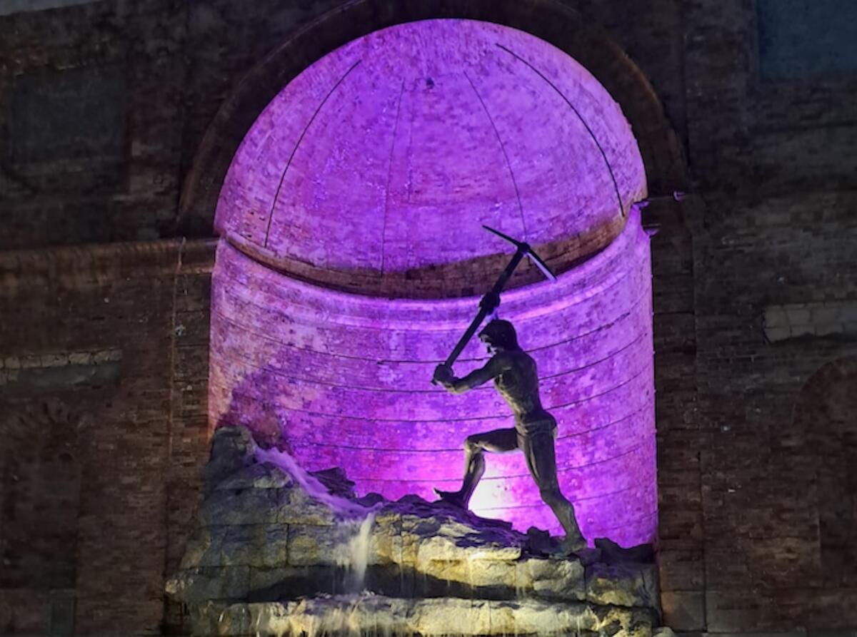 Catanzaro - La Fontana del Cavatore si illumina di magenta per la Giornata Mondiale delle Patologie Esosinofile - 