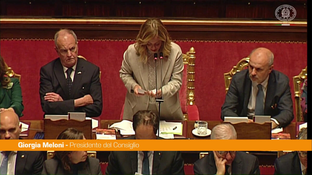 Meloni "Spread più che dimezzato da quando siamo al Governo" -