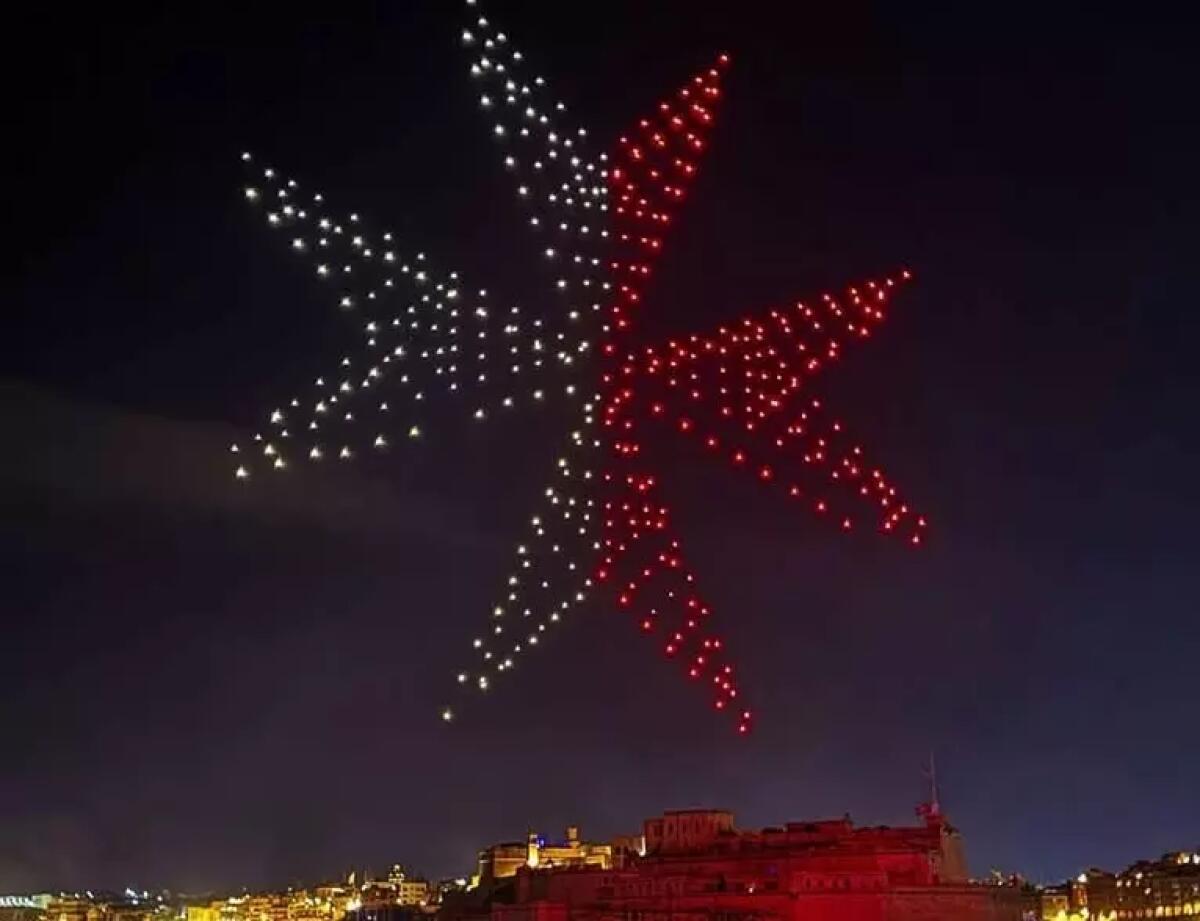 A Malta il primo spettacolo pirotecnico con i droni in Europa -