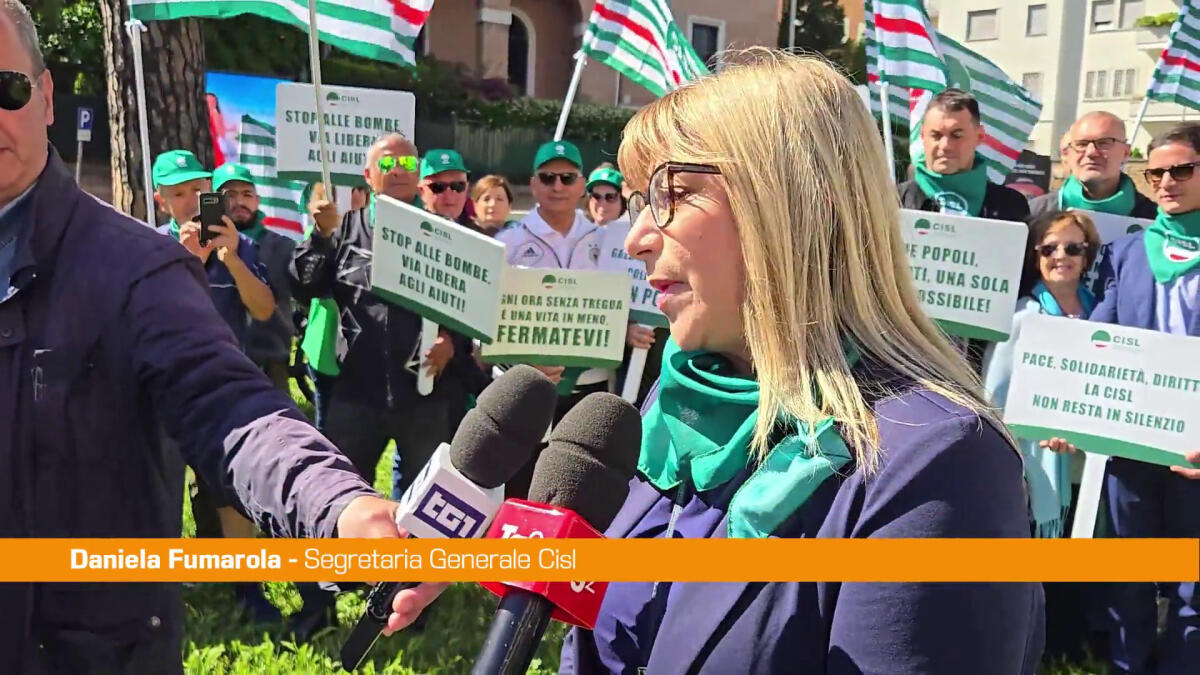 Sit-in della Cisl per la pace in MO, Fumarola "Cessate il fuoco" - 