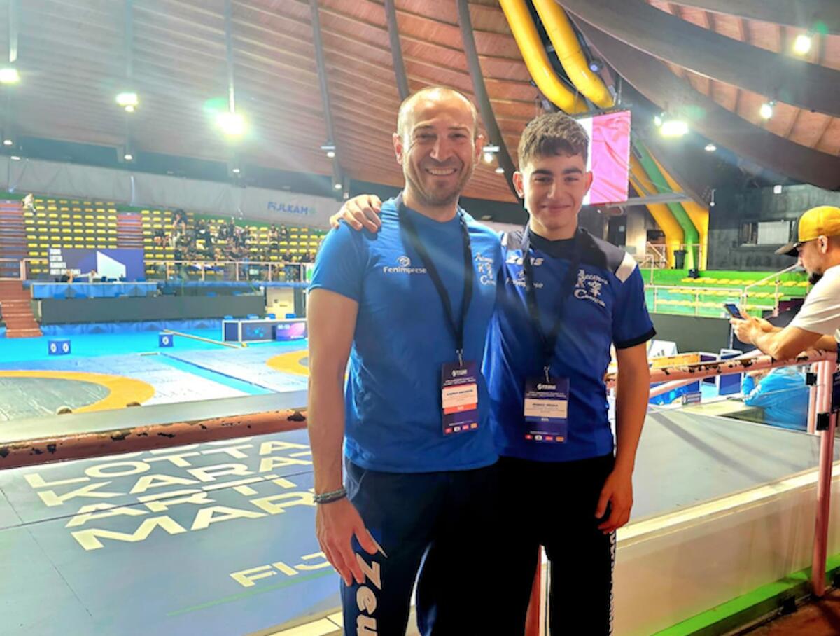 Lotta Olimpica - Concluso il Campionato Italiano U15: Enrico Megna dell’AKC torna a casa con un onorevole quinto posto - 