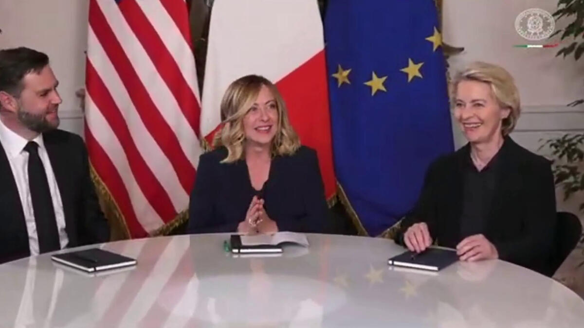 Meloni incontra Vance e Von der Leyen "Nuovo inizio dialogo Ue-Usa" - 