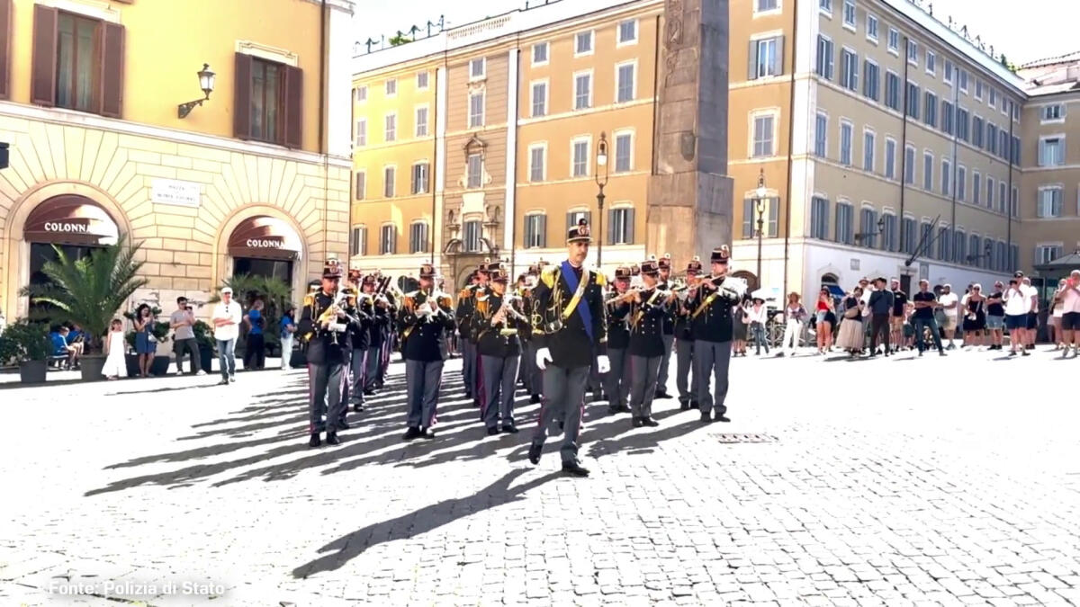 2 Giugno, l'esibizione della banda della Polizia di Stato - 