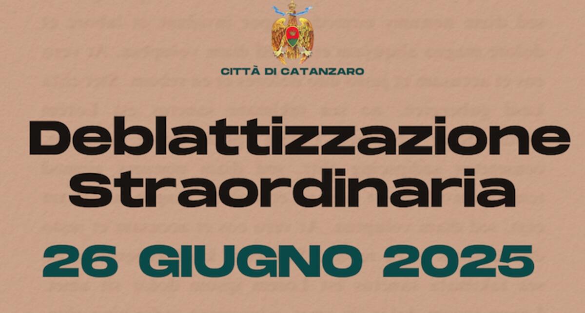 Catanzaro - Al via la deblattizzazione straordinaria nelle zone turistiche per garantire igiene e decoro urbano - 