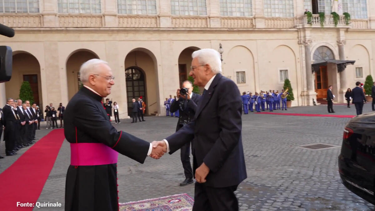 Mattarella in Vaticano per l'incontro con Papa Leone XIV - 