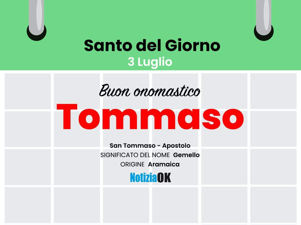 Onomastico: il Santo del giorno è San Tommaso - 