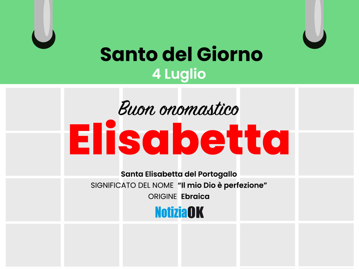 Onomastico: il Santo del giorno è Santa Elisabetta - 