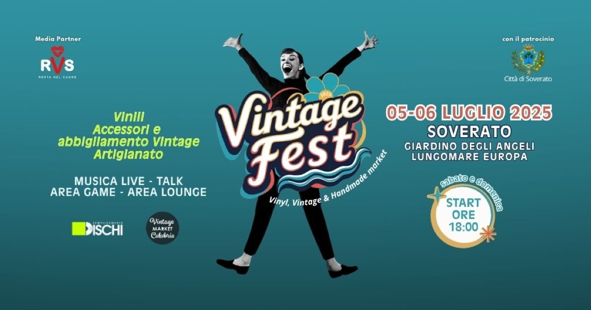 Soverato si tuffa nel passato con il "Vintage Fest 2025": musica, artigianato e stile Retrò -