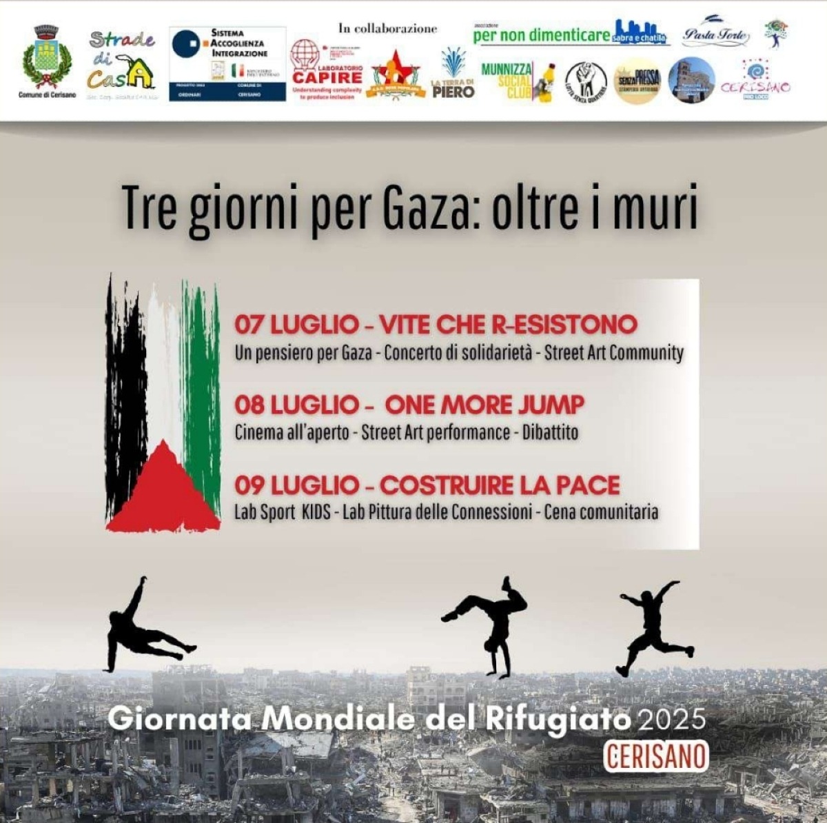 A Cerisano "Tre giorni per Gaza" -