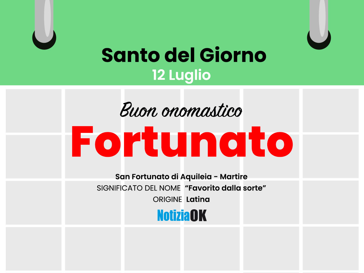 Onomastico: oggi è San Fortunato - 