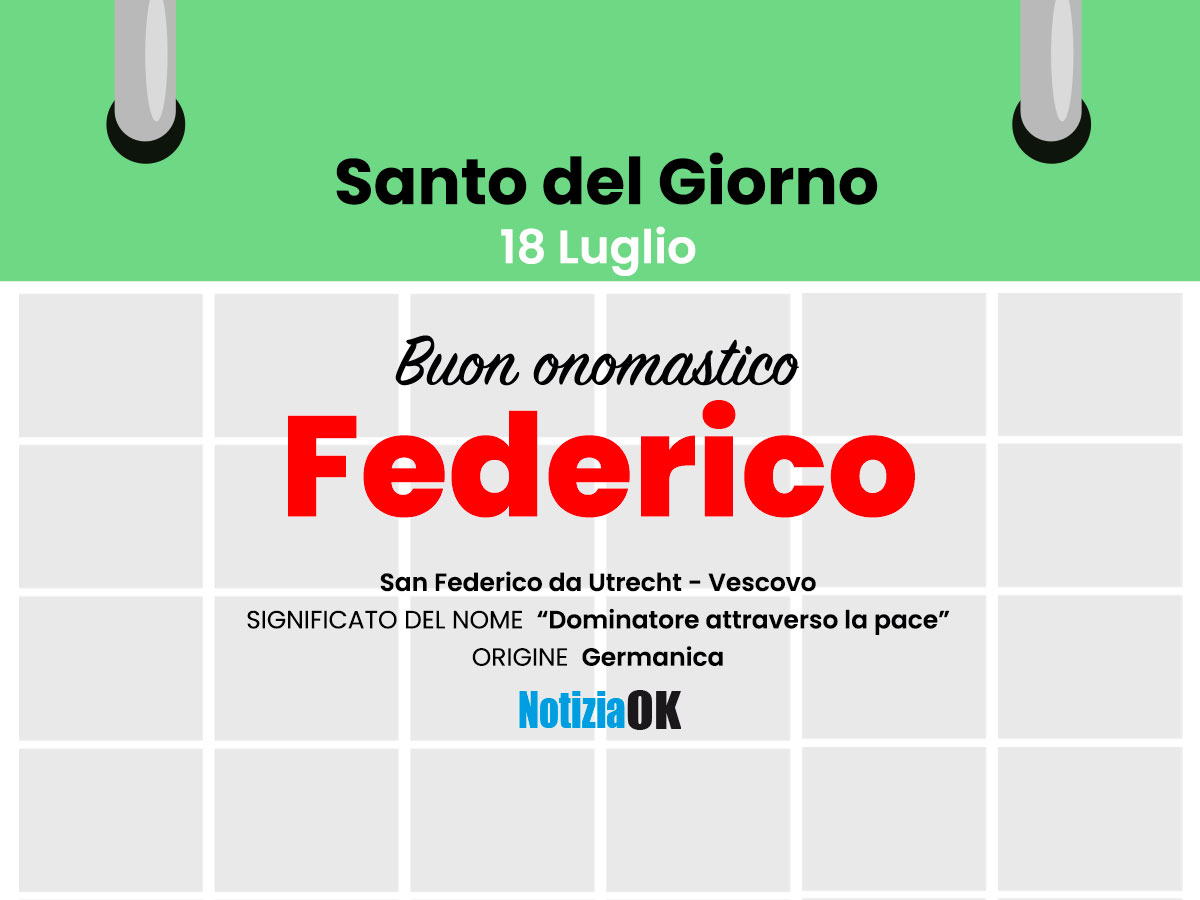 Onomastico: oggi è San Federico - 