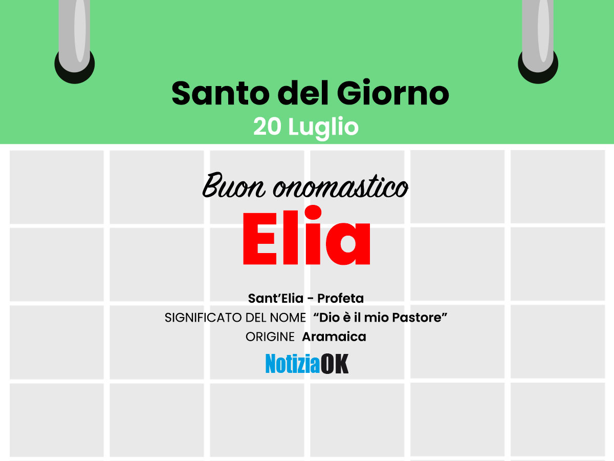 Onomastico: il santo del giorno è Sant'Elia - 