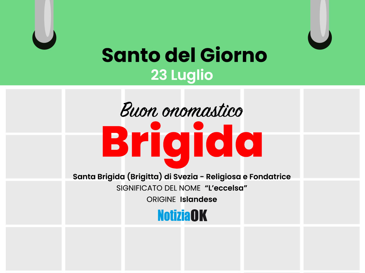Onomastico: oggi è Santa Brigida - 