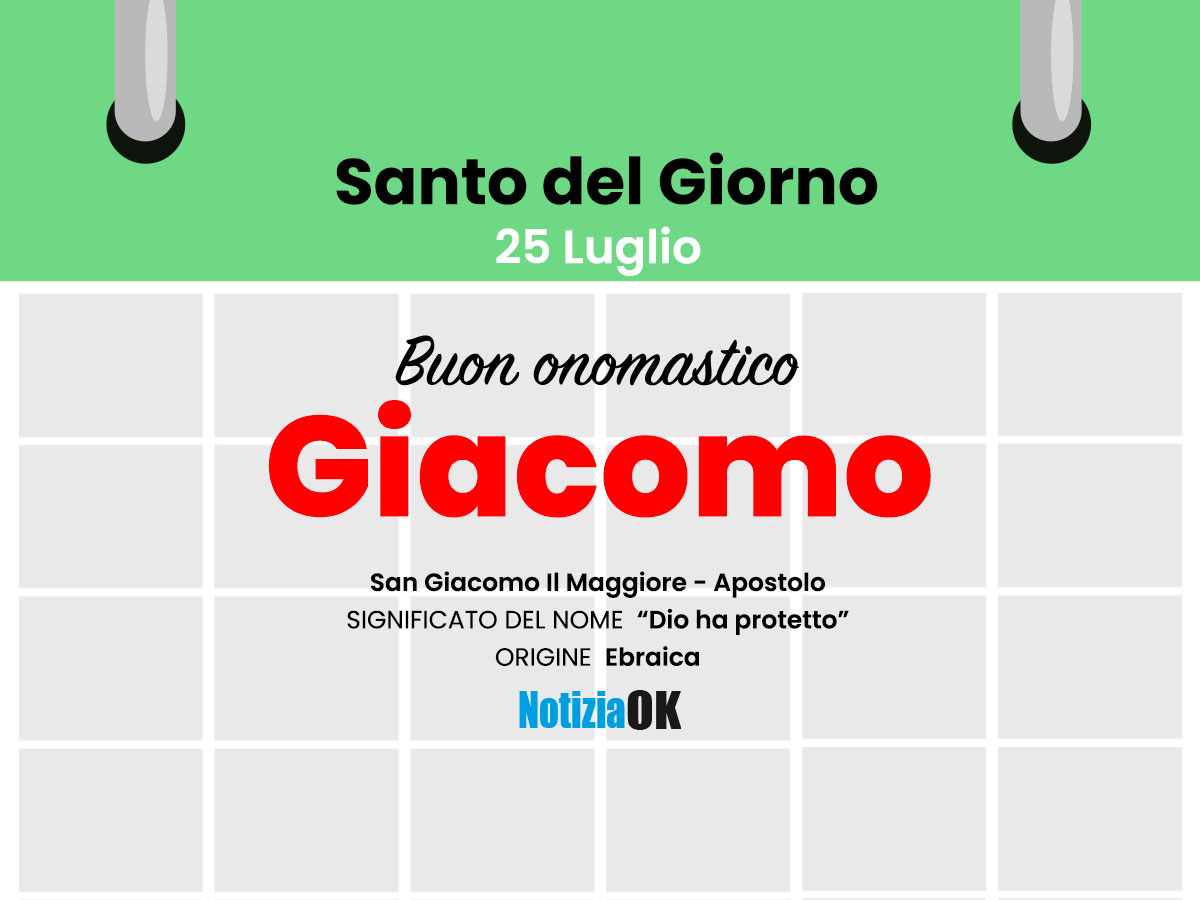 Onomastico: oggi è San Giacomo - 